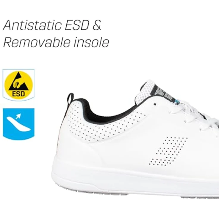 Safety Jogger Works Elis O2, Berufsschuh mit atmungsaktivem Obermaterial, rutschfester SR-Laufsohle und metallfreier Konstruktion, schwarz – Bild 4