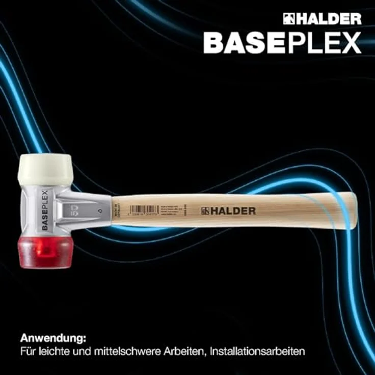 BASEPLEX-Schonhämmer, mit Zinkdruckguss-Gehäuse und Holzstiel | Ø=30 mm | 3968.030 – Bild 3