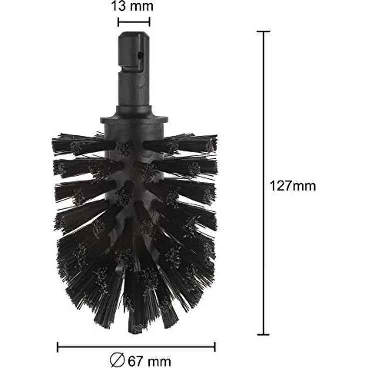 KEUCO Ersatz Toiletten-Bürstenkopf, austauschbar, im 3er Set lose, 12,7x6,7cm, schwarz, Original Hersteller, WC-Bürste Ersatzbürstenkopf – Bild 4