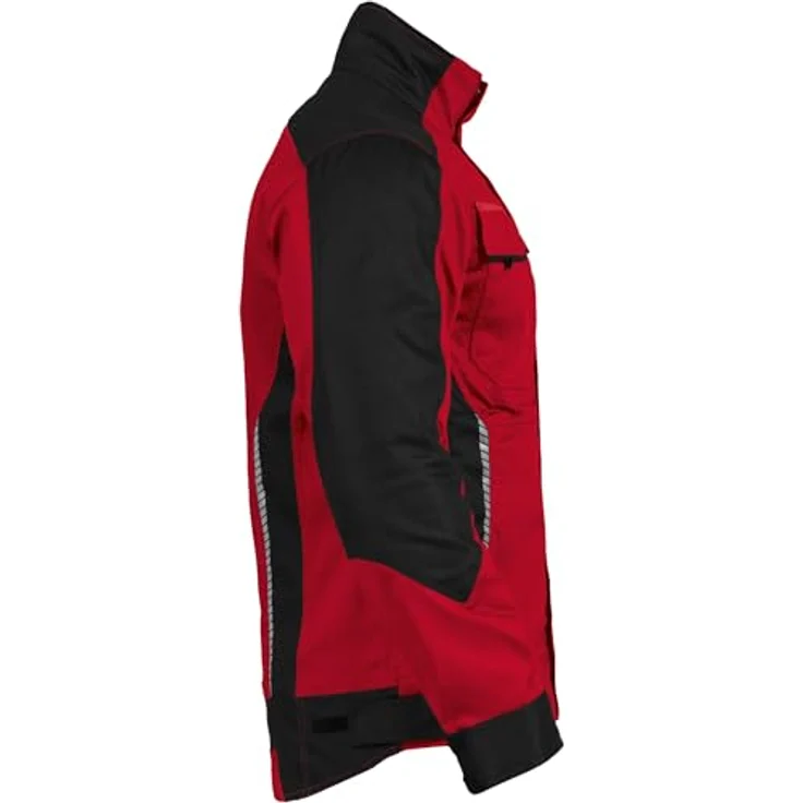 Leibwächter Flex-Line Arbeitsjacke Herren, robuste Bundjacke, atmungsaktive Allwetterjacke, rot/schwarz, Größe 5XL – Bild 6