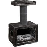 RAIKOU Kratzbaum Lotus design kratzbaum LODGE höhle der löwen, 63 cm X 36 cm X 105 cm /16Kg - Zweistöckiger Katzenruhebereich in eleganter Ausführung