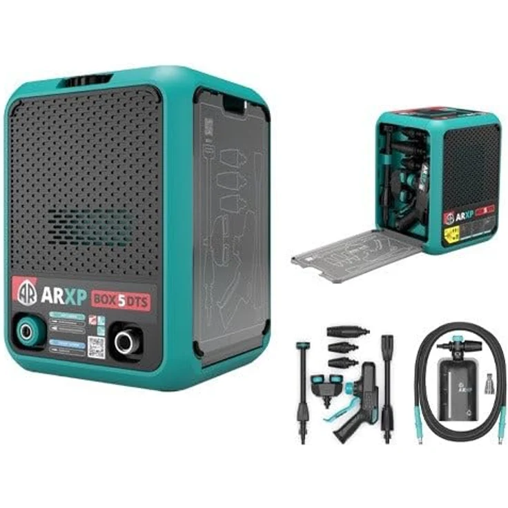 Annovi Reverberi ARXP BOX5 160DTS, Hochdruckreiniger mit 2700 W, 160 bar Druck, und Zubehörfach, netzbetrieb, ultrakompakt – Bild 6