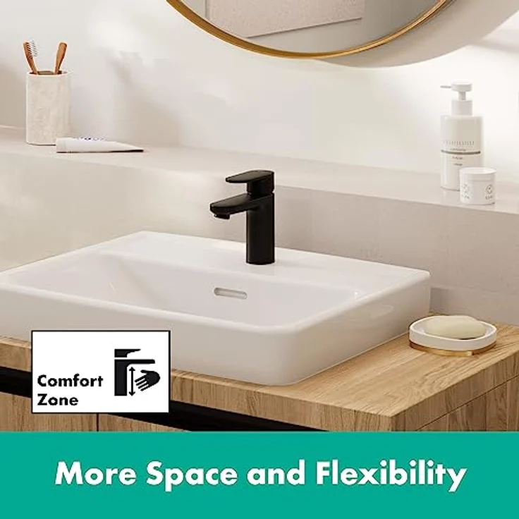 hansgrohe Vernis Blend Spültischarmatur, ComfortZone 100, schwenkbarer Strahlformer, EcoSmart, Air Power Technologie – Bild 3