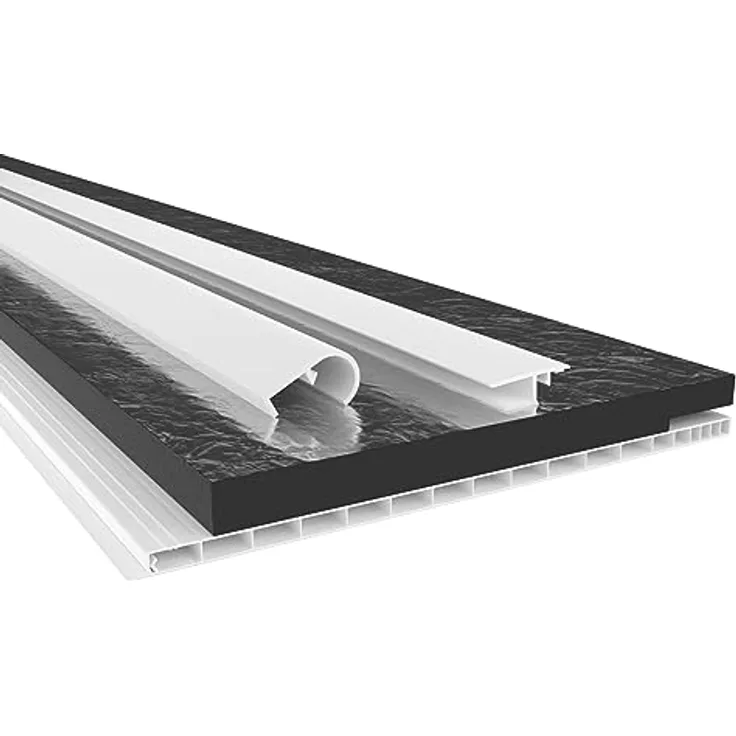 HEXIM PVC Rollladenkastendeckel Komplettset, Aufnahmeprofil & Rollladentraverse, Länge: 1000-2000mm, Breite: 120-320mm, weiß, hohe Wärmedämmung und Schallschutz