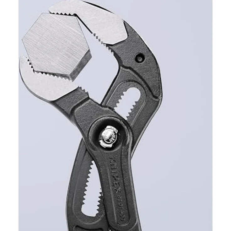 KNIPEX 87 01 400 SB Cobra XL Rohr- und Wasserpumpenzange mit Kunststoff überzogen grau atramentiert 400 mm – Bild 2