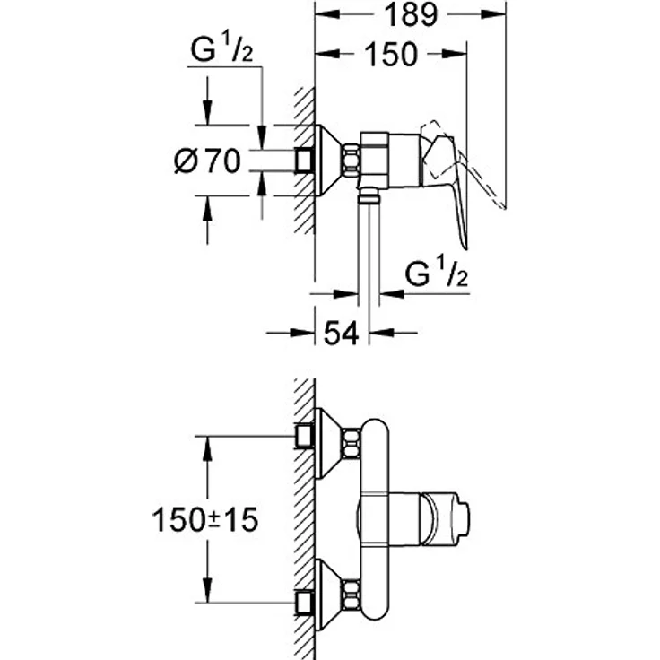 GROHE Start Edge Brausebatterie 23347000 – Bild 3