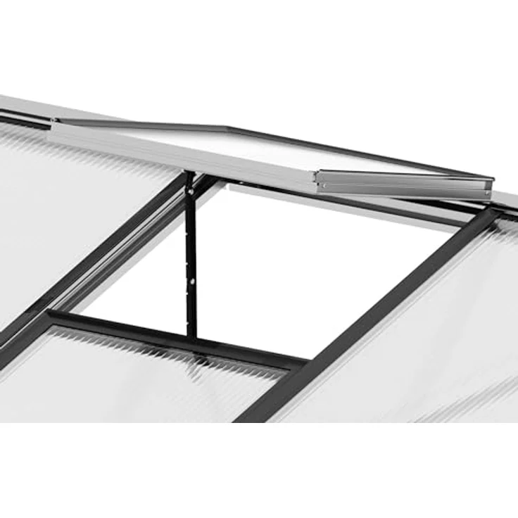 GFP Gewächshaus Anlehngewächshaus Flora 22 - Aluminium - 137x142 cm - 16 mm Polycarbonat-Platten - lichtdurchlässig – Bild 4