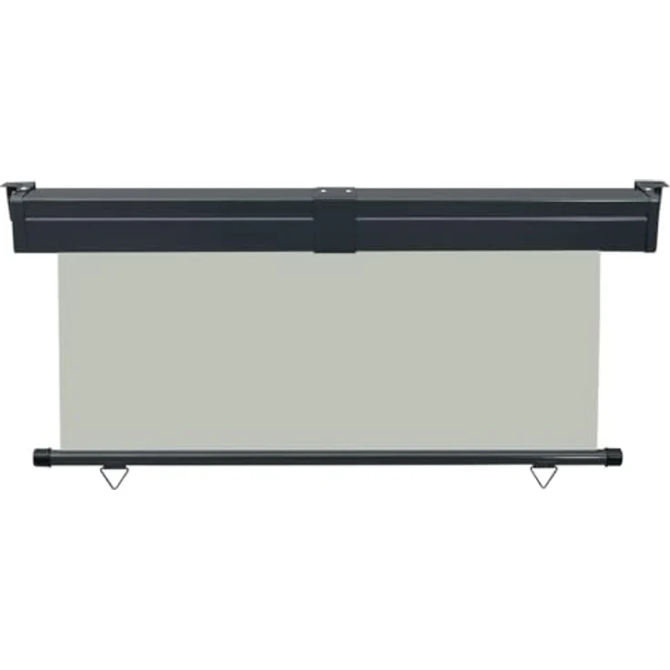 vidaXL Balkon Seitenmarkise Senkrechtmarkise Sonnenschutz Sichtschutz Windschutz Markise Außenrollo Balkonrollo Beschattung 165x250cm Grau – Bild 4