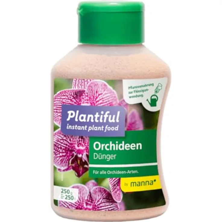 Hauert Manna Plantiful Orchideen, 250 g Instant Blumendünger für alle Orchideen-Arten, wasserlöslich mit Solupearls-Technologie