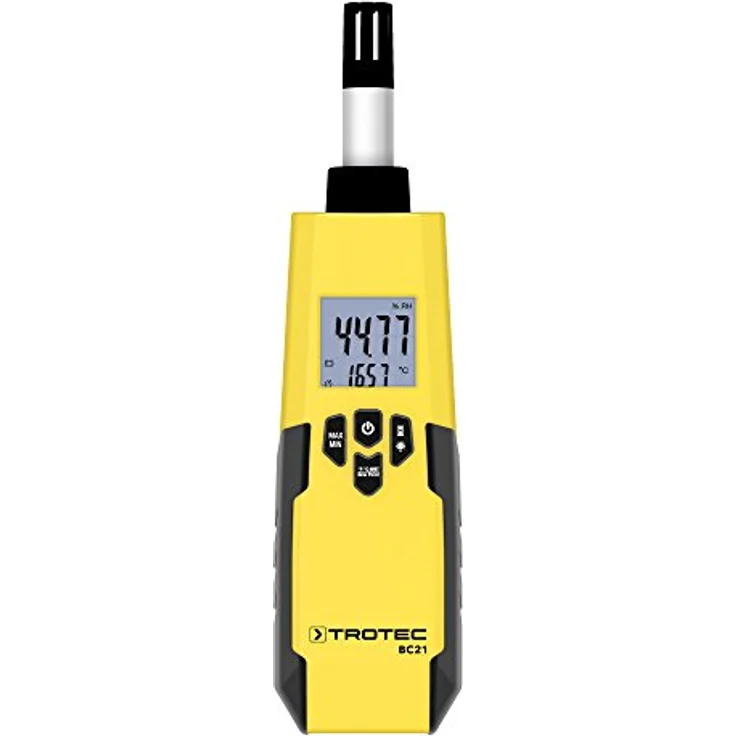TROTEC Thermohygrometer BC21 relative Luftfeuchtigkeit Lufttemperatur Taupunkt- und Feuchtkugeltemperatur Messbereich -30°C bis 60°C und 0 bis 100% r.F. Duale Messwertanzeige Abschaltautomatik – Bild 1