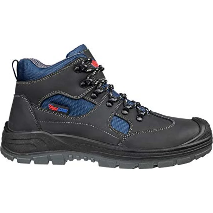 Footguard Safety Boots MID S3 SRC, Sicherheitsschuhe mit Stahlkappe und Stahlzwischensohle, schwarz/blau, Größe 46 – Bild 1