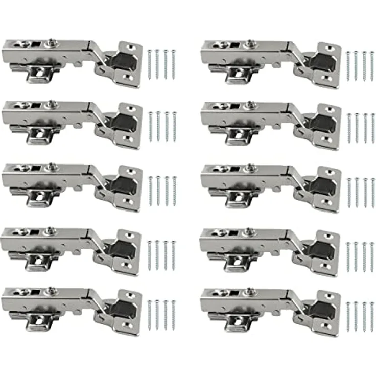 vasalat Topfband für Eckanschlag, Dämpfung Softclose, 3D-Verstellung, 10 Stück Topfscharniere