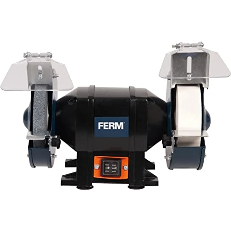 FERM Doppelschleifmaschine 250W - 150mm - Incl. P36 und P60 Schleifsteinen, Schutzbrille und Funkenfänger – Bild 7