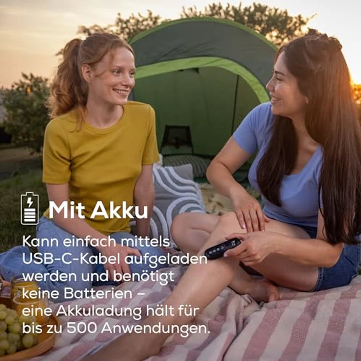 Beurer BiteX Max Deep Black, Insektenstichheiler mit größerer Heizfläche, elektronischer Hitzestift mit Akku und Licht zur Behandlung von Insektenstichen und -bissen – Bild 3