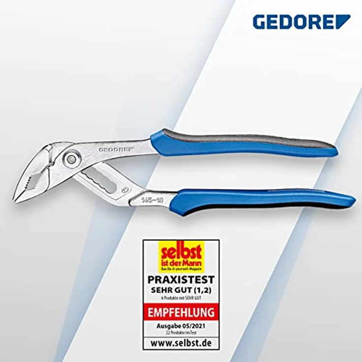 GEDORE 145 JC Wasserpumpenzange 10'', 7-Fach verstellbar, 2-K-Griff – Bild 3