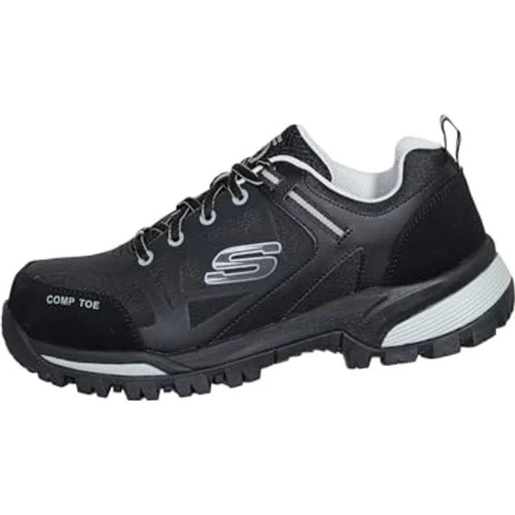 Skechers Gatlon Strigax H Arbeitsschuh, durchtrittsicher und mit Sicherheitszehenkappe, Schwarz/Grau, Größe 46 EU – Bild 2