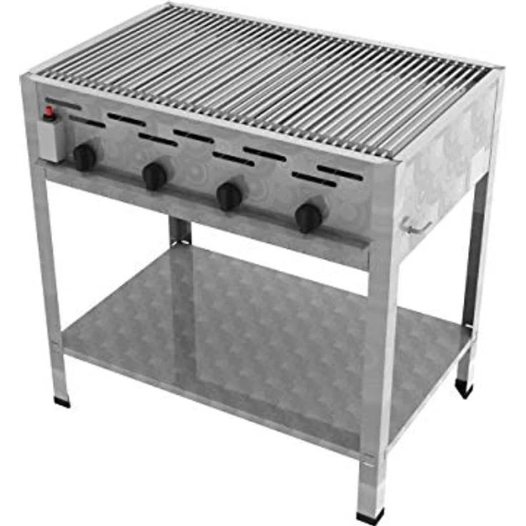 ChattenGlut Gasgrill Gastrobräter 18kW mit Einzelne Edelstahlstäbe als Rost, BxTxH: 810x530x800 cm, Edelstahl – Bild 1
