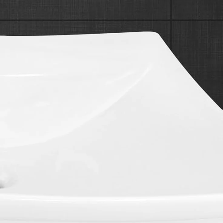 ECD Germany Waschbecken 605 x 460 x 165 mm Keramik Weiß – Bild 6