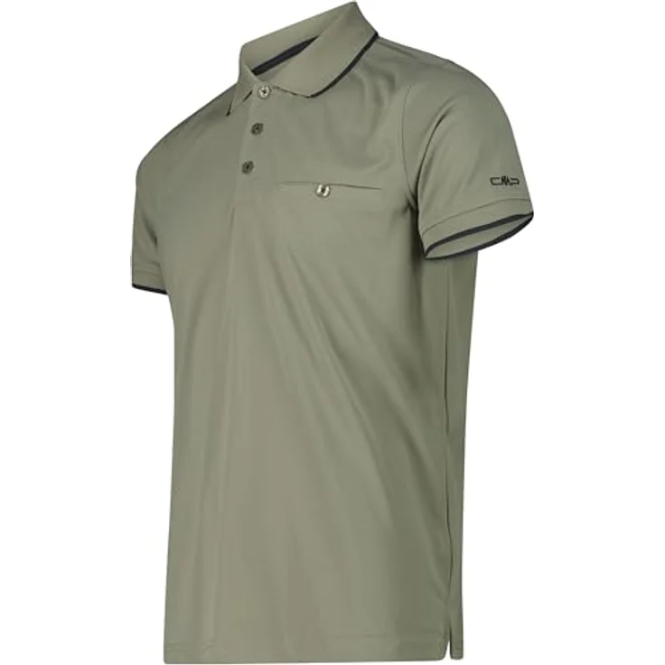 CMP Campagnolo Polo Shirt Herren, schnelltrocknend und atmungsaktiv, beige, Größe 52 – Bild 3