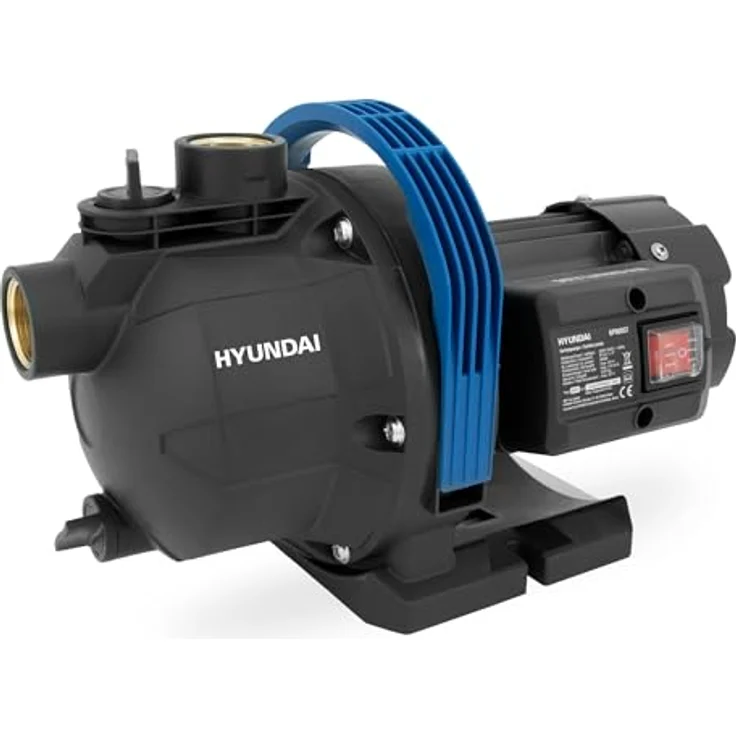 HYUNDAI Gartenpumpe GP80037, 800 W, Fördermenge 3.600 l/h, max. Förderhöhe 40 m, max. Ansaughöhe 7 m, Bewässerungspumpe – Bild 1