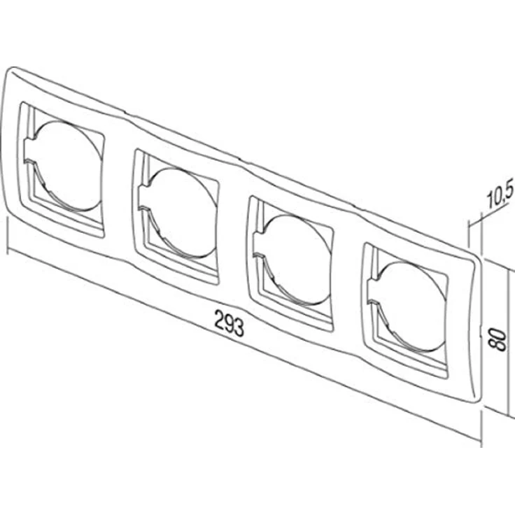 TEM EKONOMIK 4-Fach UP Rahmen Horizontal, Unterputz-Rahmen in Weiß mit elegantem Design für Innenräume – Bild 3