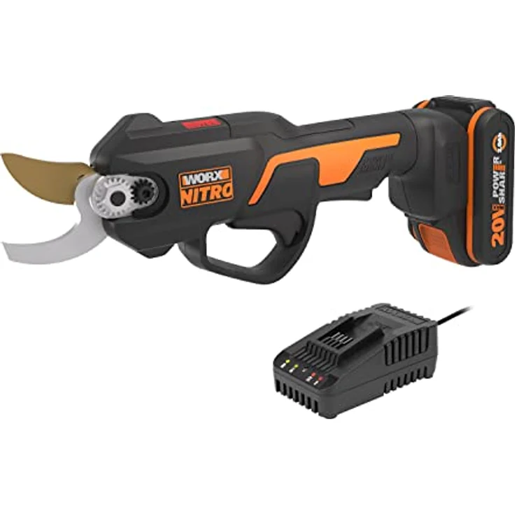 Worx NITRO WG330E Akku Astschere 20V - Müheloses Schneiden dank elektrischen Antrieb, Bürstenloser Motor, inkl. 2Ah Akku und Ladegerät – Bild 1