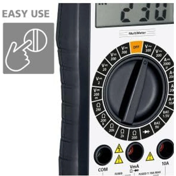 LASERLINER Spannungsprüfer Laserliner MultiMeter Hand-Multimeter, nachhaltige Konstruktion, präzise Messungen, gut ablesbares Display – Bild 6
