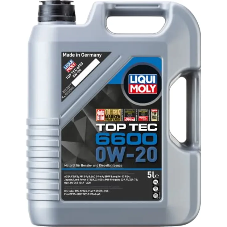 LIQUI MOLY Top Tec 6600 0W-20 | 5 L | Synthesetechnologie Motoröl | Art.-Nr.: 21441