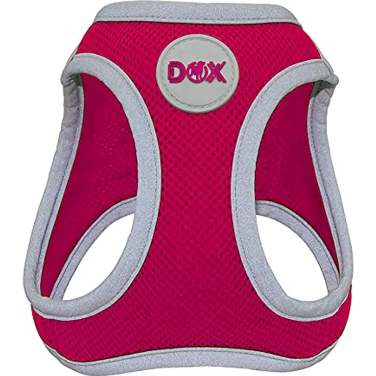 DDOXX Brustgeschirr Air Mesh, Step-In, reflektierend | viele Farben | für kleine, mittlere & mittelgroße Hunde | Hunde-Geschirr Hund Katze Welpe | Katzen-Geschirr Welpen-Geschirr | Pink, XS