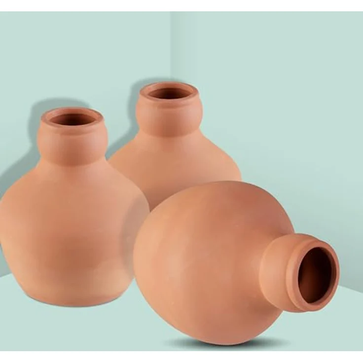 relaxdays Bewässerungssystem Ollas 3er Set, Keramik-Tongefäße mit 550 ml Volumen, terrakotta – Bild 3
