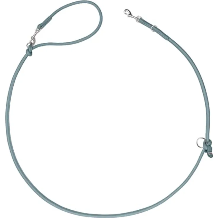 HUNTER Verstellbare Führleine Soho Round Mini Premiumleder hellblau, Made in Germany