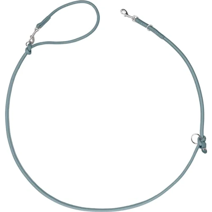 HUNTER Verstellbare Führleine Soho Round Mini Premiumleder hellblau, Made in Germany – Bild 1