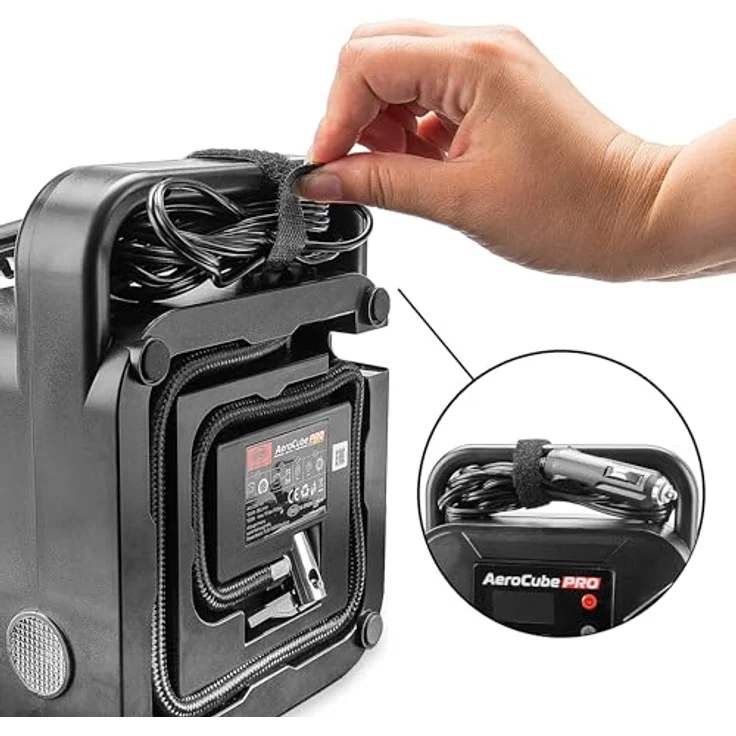 HEYNER® Auto Kompressor 12V elektrische Luftpumpe tragbarer Kompressor 10 bar Zigarettenanzünder – Bild 2