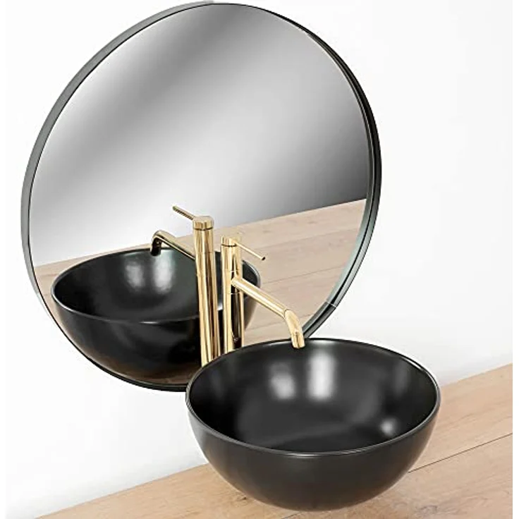 Rea Waschtischarmatur LUGANO SLIM GOLD HAUT, freistehende Badarmatur aus Messing mit Mischdüse, 180 mm Auslaufreichweite, gold – Bild 2