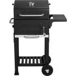 GRILLMEISTER Holzkohle-Komfortgrill Mini »KANSAS«, 2 verchromte Grillroste, höhenverstellbare Holzkohlewanne, mit Warmhalterost und Thermometer