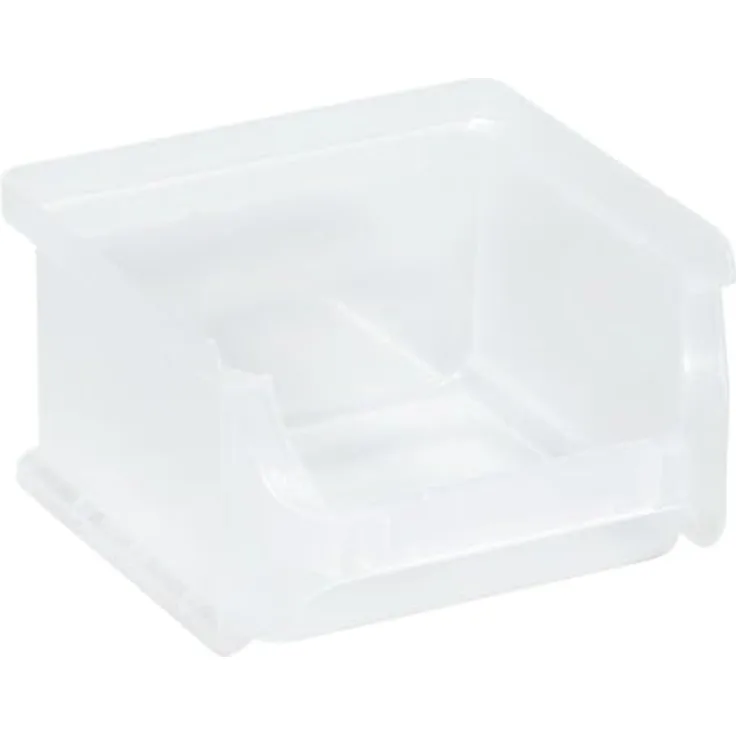 Allit ProfiPlus Lagersichtbox 1, Transparent, 100 x 60 x 100mm, temperaturbeständig, stapelbar, TÜV/GS-geprüft