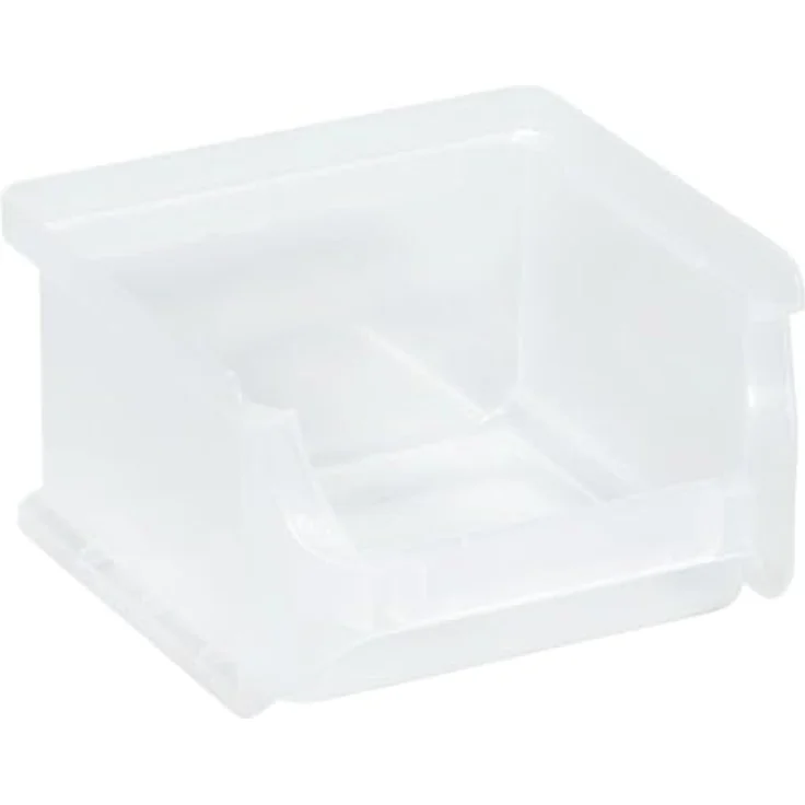Allit ProfiPlus Lagersichtbox 1, Transparent, 100 x 60 x 100mm, temperaturbeständig, stapelbar, TÜV/GS-geprüft – Bild 1