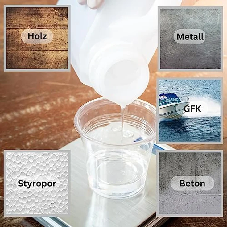 DD Composite Epox 4307 + Härter 1208-F, Universal-Epoxidharz-System für Beschichtungen und Fasertränkung, 500g + 250g – Bild 3