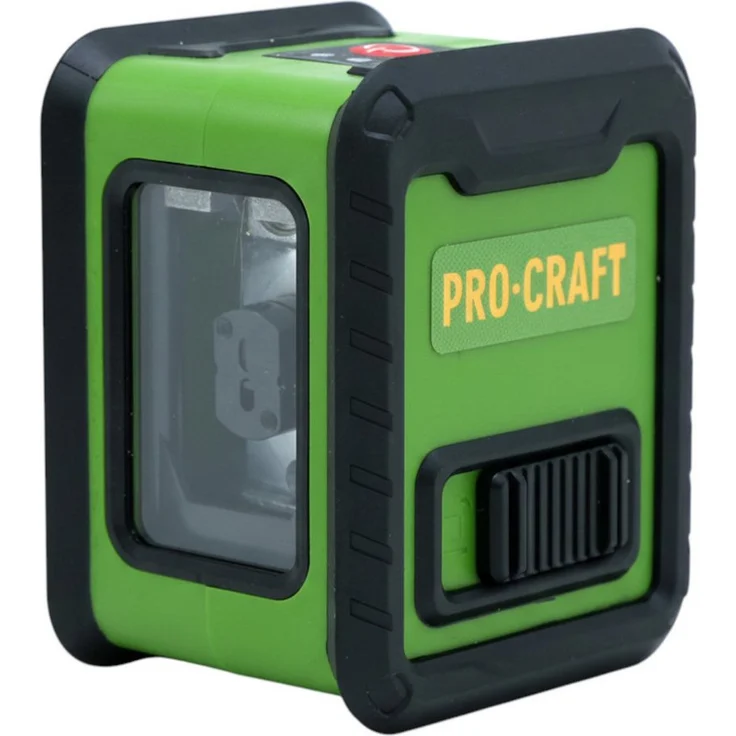 PRO CRAFT LE-2D Kreuzlinienlaser, 10 m Reichweite, grüner Laser, inkl. 3x AAA Batterien, selbstnivellierend