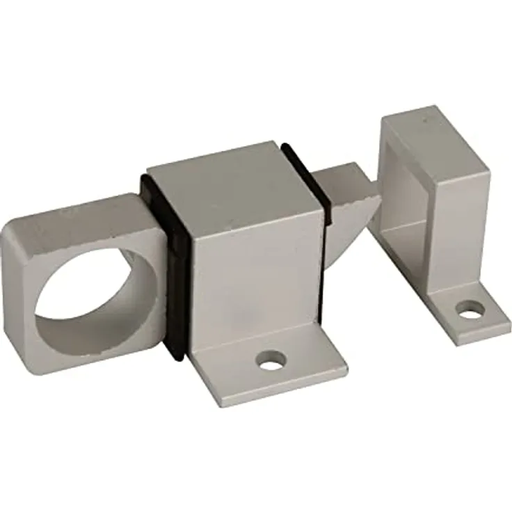 amig 22682 Anschlagstift für Fenster Mod. 960 | Bolzenriegel geeignet für horizontale oder vertikale Verriegelung | aus Aluminium mit Silber-Finish | Maße: 22 x 40 mm | Inklusive Schrauben, bunt