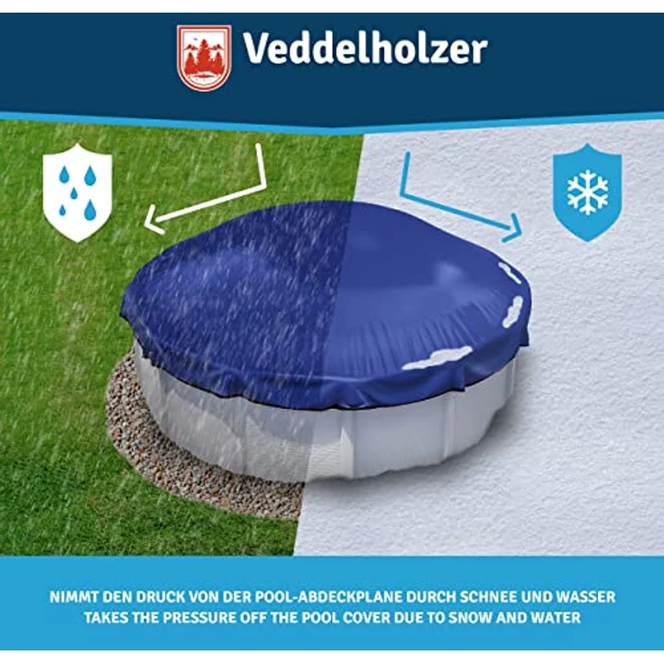 Veddelholzer 3Mal XXL 120 x 120 cm Luftkissen Poolkissen Winter zur Poolabdeckung Perfektes Pool Zubehör Pool Wintermittel zur Pool Überdachung Abdeckung im Winter und bei schlechtem Wetter – Bild 5