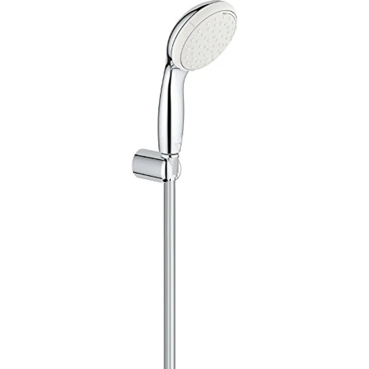 Grohe Tempesta 100, Duscharmatur mit Handbrause, Wandhalter und Schlauch, ShockProof Silikonring, Strahlarten Rain & Jet