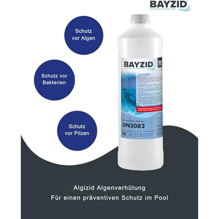 1 x 5 Liter BAYZID Algenvernichter für Pools in praktischen Kanistern – Bild 2