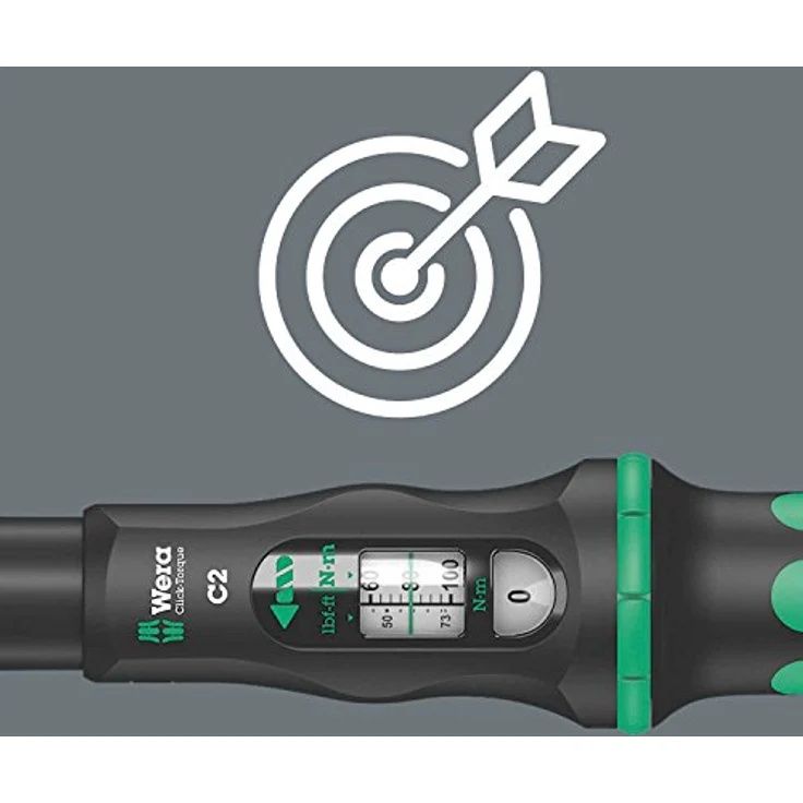 Wera 05075621001 Click-Torque C 2 Drehmomentschlüssel mit Umschaltknarre Schwarz, Grün 1-2'', 20-100 Nm – Bild 4