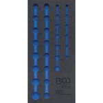 BGS TECHNIC Werkstattwageneinlage 1/3 leer für Art. 4056, Hartschaum, 32 mm hoch, 189 mm breit, 408 mm lang