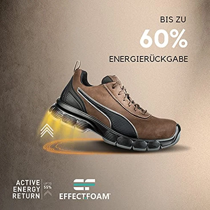 PUMA Pioneer Low ESD SRC 640521-40, ESD Sicherheitsschuh S3 mit Stahlkappe, Bounce Zwischensohle und Duo-PU-Sohle, Schwarz, Größe 40 – Bild 7