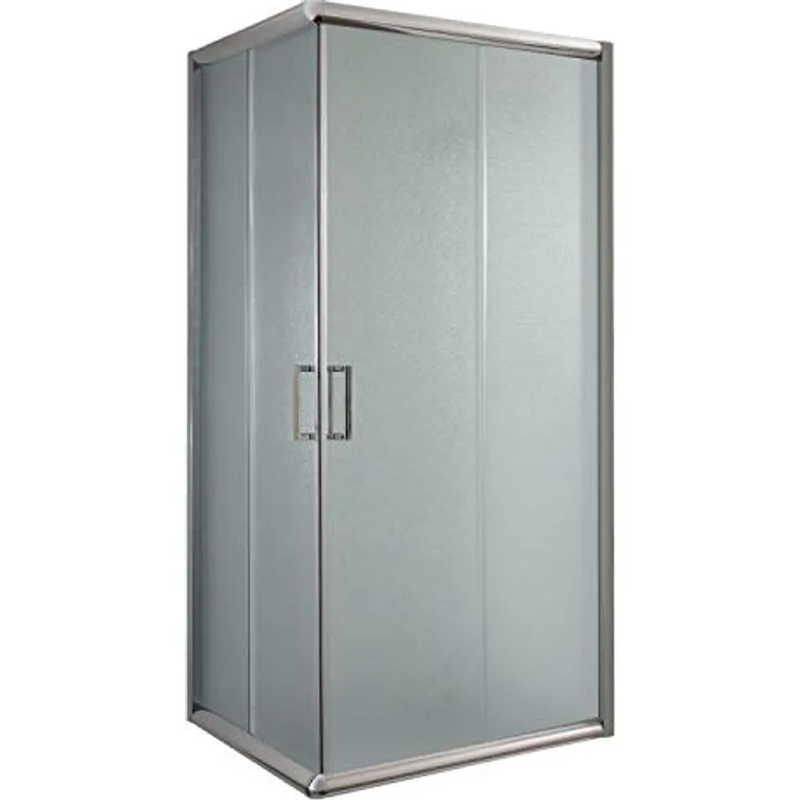 Eckeinstieg Duschkabine Quadratisch 80x80 H198 Satiniert 6mm Glas Mod. Alabama