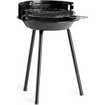 Landmann Holzkohle-Rundgrill | Mobiler Holzkohlegrill | Ideal für 2 bis 3 Personen geeignet | Ø 27 cm | Windschutz | 3 stabile Beine | Schwarz