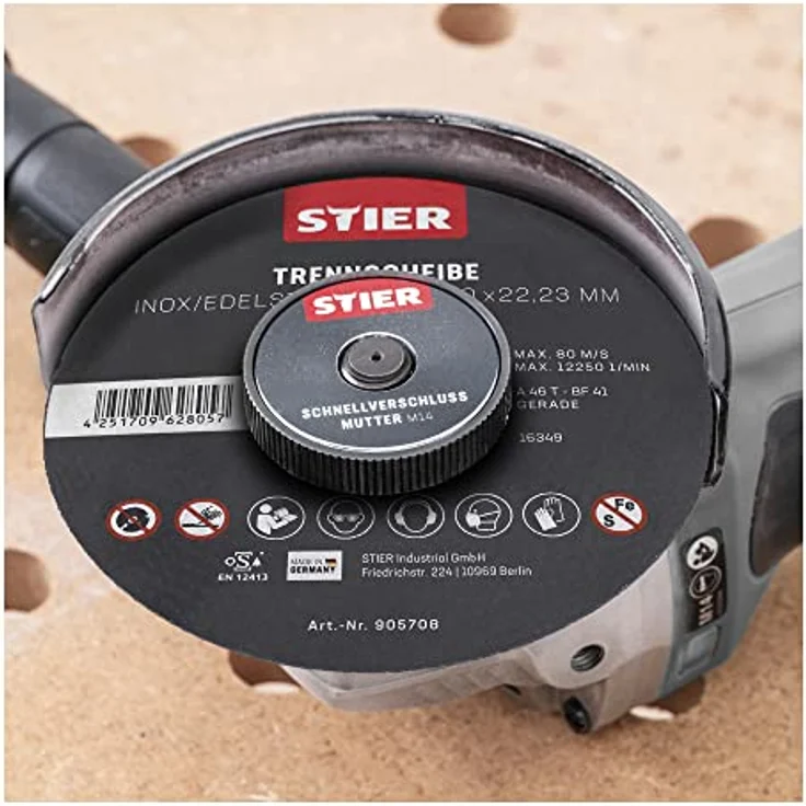 STIER Trennscheibe 125 x 1,0 x 22,23 gerade Inox/Edelstahl - Preisvergleich – Bild 2