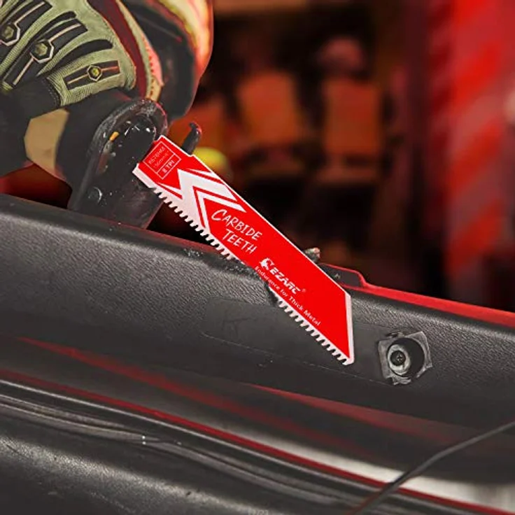 EZARC R678HM Säbelsägeblätter, Hartmetall Karbid 150mm, 8 TPI, 3er Set für schnelles und präzises Schneiden von dickem Metall und Gusseisen – Bild 5